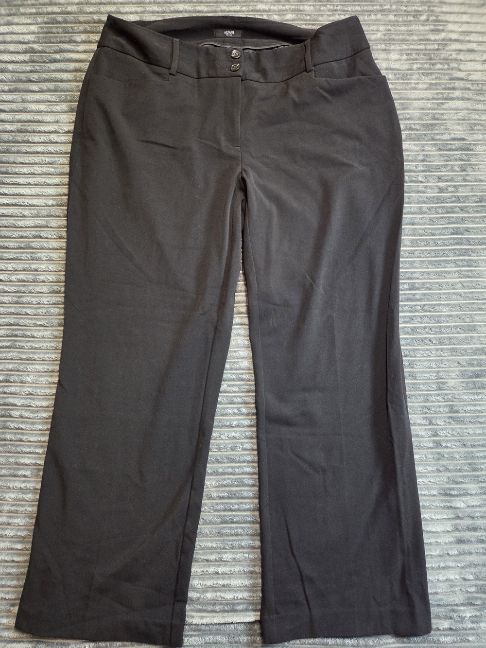 Alfani Black Bootcut Pants with Mid-Rise Waist